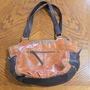 NWOT The Sak Stylish Brown and Black Leather Bag